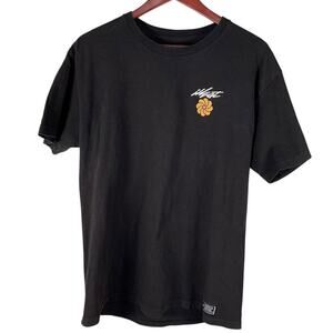 Illest Hako Saku Black T-Shirt Zumiez Ribbed Crew Neck Size Large 100% Cotton